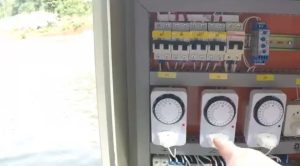 Acionamento de aeradores por timers analógicos